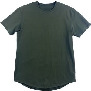 BYLT Basics T-Shirt Men Sz M Military Green Short Sleeve Saddle Hem CHECK SIZE